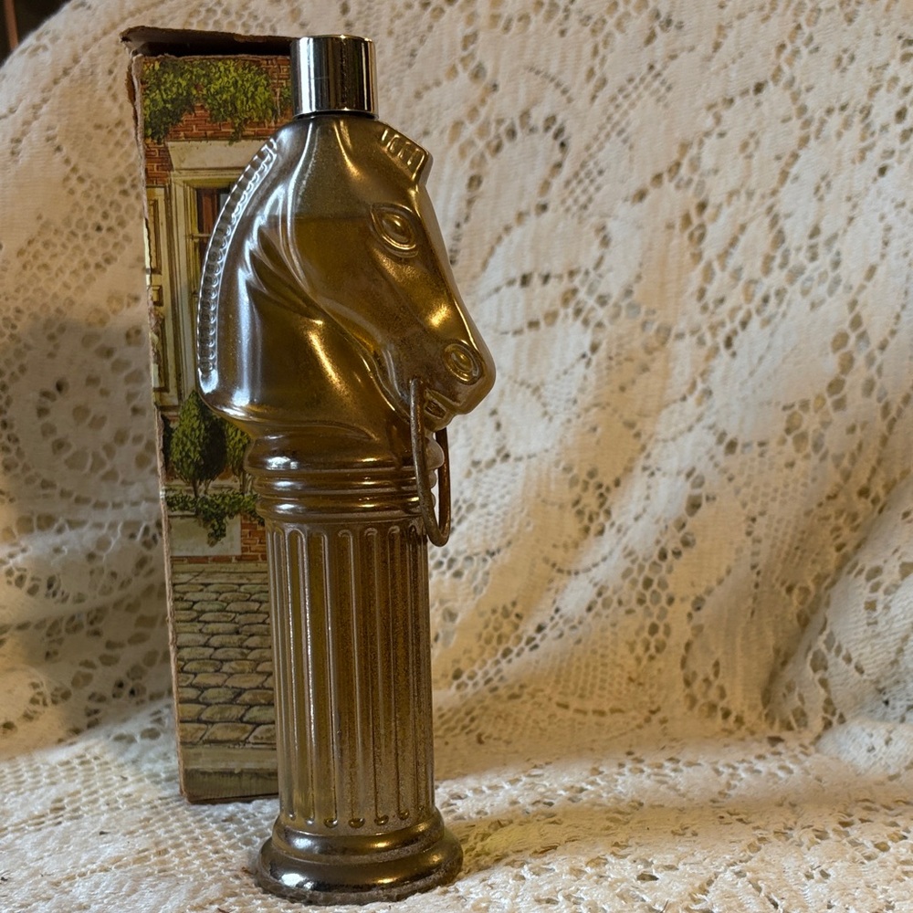 Set of Vintage Avon Pony Post Decanters